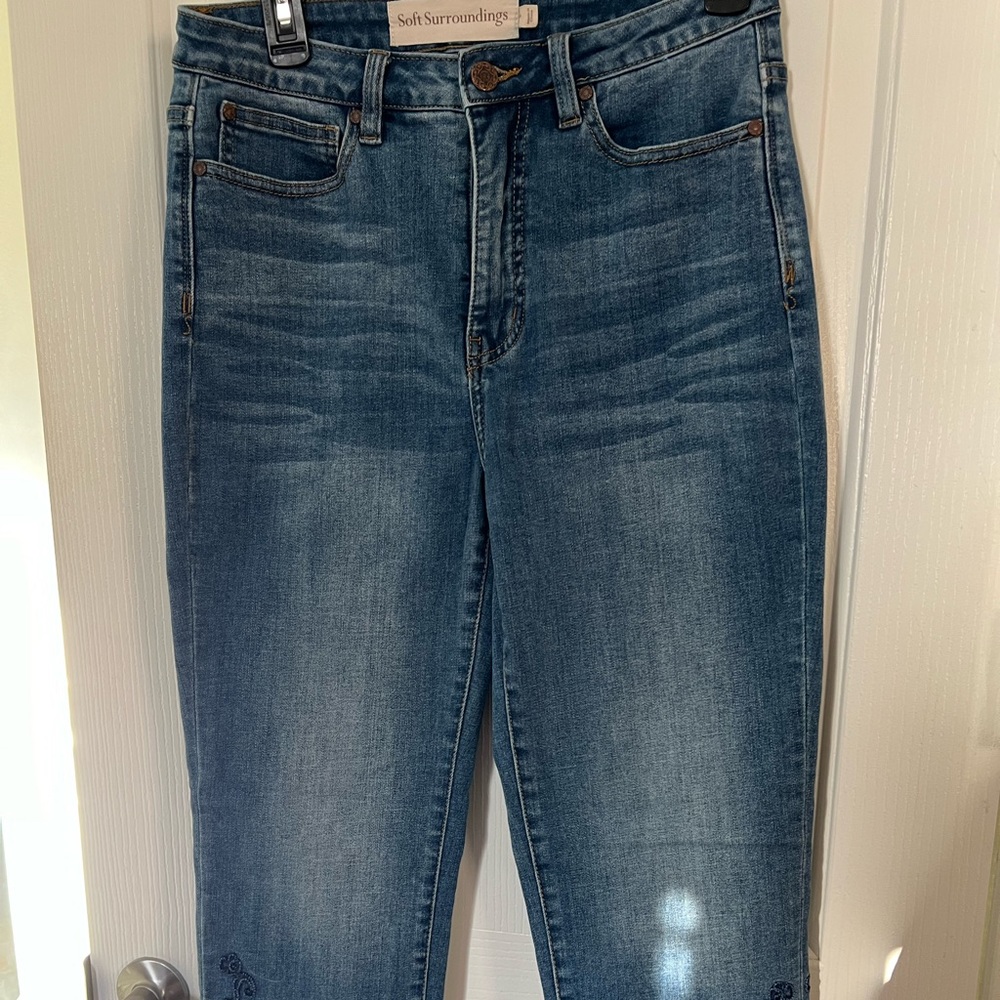 Embellished Jeans by Soft Surroundings,   size 8